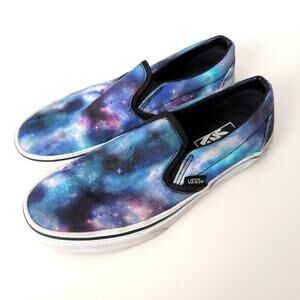 VANS‎ Classic Slip-on Mens US 6 Women’s 7.5 Galaxy Blue Canvas Sneakers Shoes